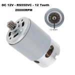 RS550VC Motor 12 Teeth 20000 RPM at 12V DC
