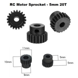 RC Motor Sprocket - 5mm 20T 0.5M - Gear Transmission