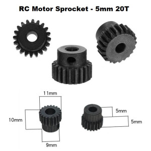 RC Motor Sprocket - 5mm 20T 0.5M - Gear Transmission