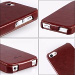 Floveme Leather Flip Case Cover for Iphone 4 4S