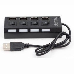 USB 2.0 Hub 4 Θυρών με Διακόπτη Οn-Off