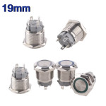 Στιγμιαίου Διακόπτης Μπουτόν 1NO 19mm με LED 12V