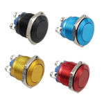 Start Push Button Switch Metal 16mm Black