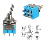 Toggle switch - 6A - 125V - 2 positions - MTS-202 - 6 pin