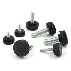 Thumb Screws Plastic Black Round Head Knurled M5