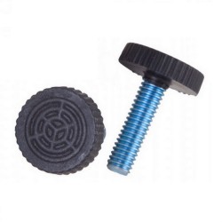 Thumb Screws Plastic Black Round Head Knurled M6 18x22mm
