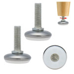 Adjustable Foot Levelling With Screw M8 27x20mm - Silver