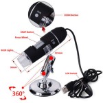 USB Digital Microscope 1000X 2MP USB 8 LED