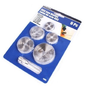 ​Kit 6Pcs Power Tools Cutting Discs Mandrel Circular Saw HSS Rotary