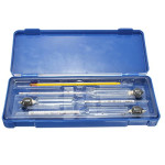 Set 3 Hydrometer Alcoholmeter 0 to 100 Test with Thermometer