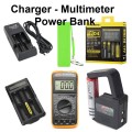 Charger Battery - Volt Tester - Power Bank