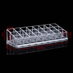 Case Display Shelf Acrylic Trapezoid 3 Tier Holds 24 Lipsticks