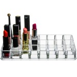 Case Display Shelf Acrylic Trapezoid 3 Tier Holds 24 Lipsticks