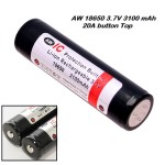 AW 18650 Li-ion 3.7V, 3100 mAh protected battery