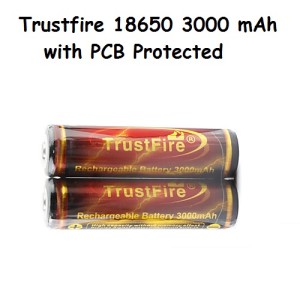 TrustFire 18650 3000mAh 3.7V Protected with PCB Battery