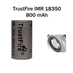 TrustFire IMR 18350 800mAh Battery Flat top