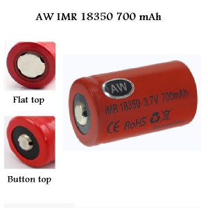 AW IMR 18350 3.7V 700mAh Rechargeable battery