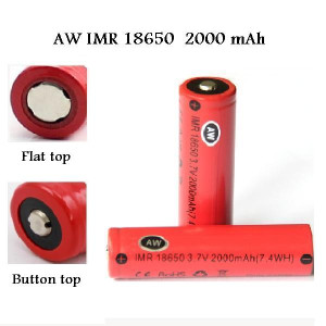 AW IMR 18650 3.7V 2000mAh Rechargeable battery